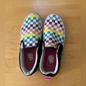 Vans Kids' Multicolor Checkered Slip-On Shoes
